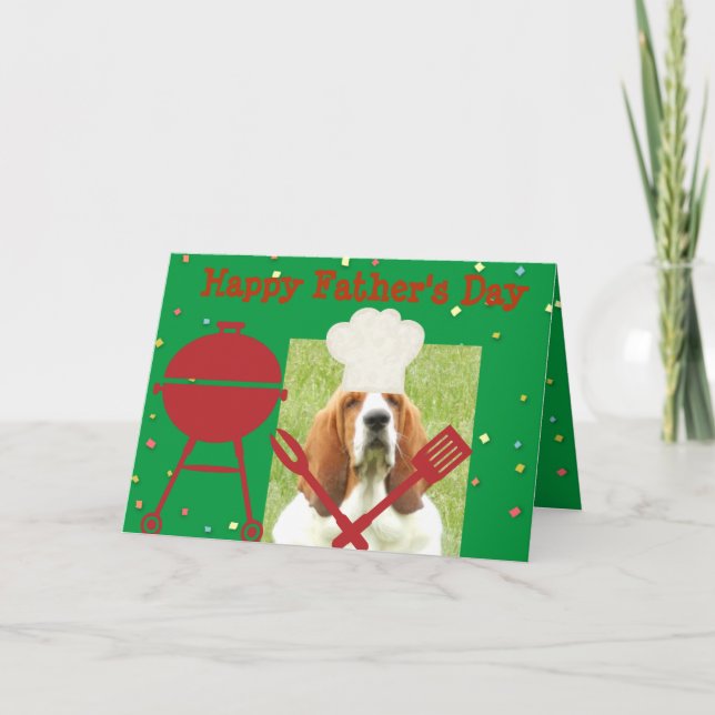 Tarjeta del día de padre con el cocinero del (Anverso)