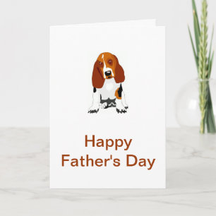 Tarjeta del día de padre de Basset Hound