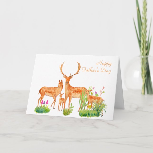 Tarjeta del día de padre de la familia de los (Anverso)