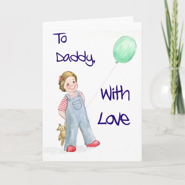 Tarjeta del día de padre de la hija (Anverso)