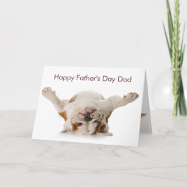 Tarjeta del día de padre del bulldog