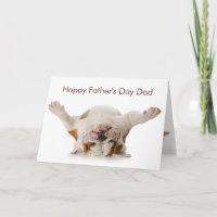 Tarjeta del día de padre del bulldog