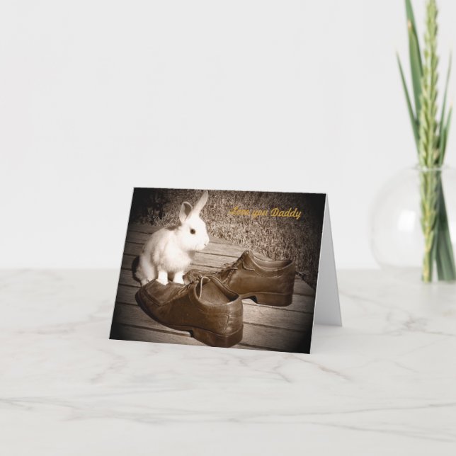 Tarjeta del día de padre del conejito y de los (Anverso)