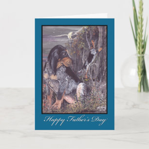 Tarjeta del día de padre del Coonhound de Bluetick