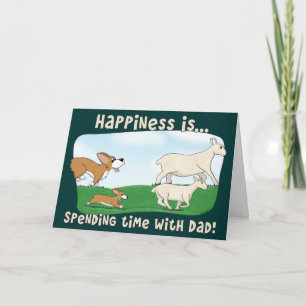 Tarjeta del día de padre del Corgi