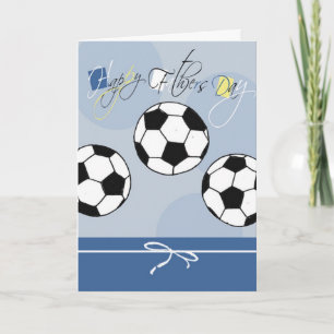 Tarjeta del día de padre del fútbol