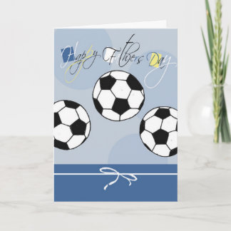 Tarjeta del día de padre del fútbol