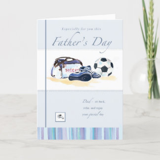 Tarjeta del día de padre del fútbol