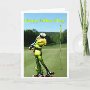 Tarjeta del día de padre del golf