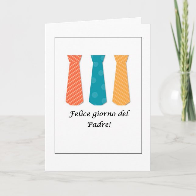 Tarjeta del día de padre del Padre del giorno de (Anverso)