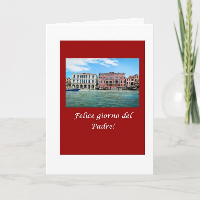 Tarjeta del día de padre del Padre del giorno de (Anverso)