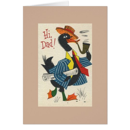 Tarjeta del día de padre del papá del vintage