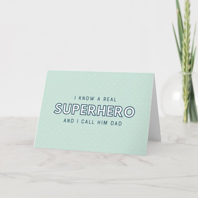 Tarjeta del día de padre del papá el | del super (Anverso)
