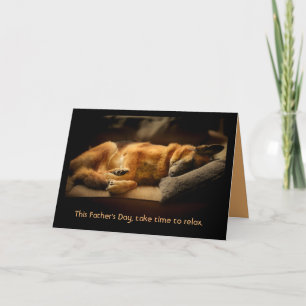 Tarjeta del día de padre del pastor alemán