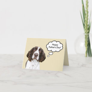 Tarjeta del día de padre del perro de aguas de