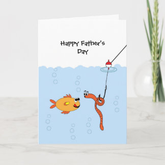 Tarjeta del día de padre del tema de la pesca