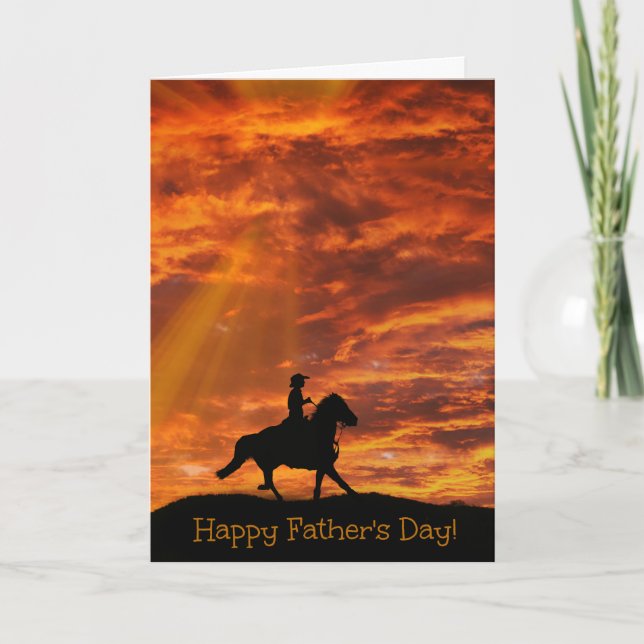 Tarjeta del día de padre del vaquero (Anverso)