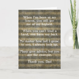 Tarjeta del día de padre, gracias