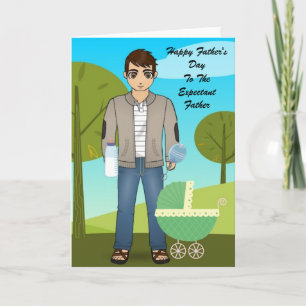 Tarjeta del día de padre para el padre expectante