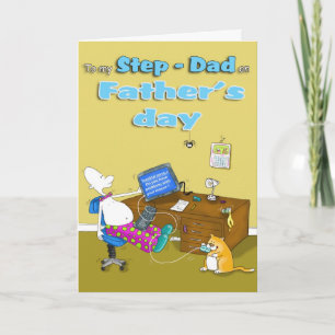 tarjeta del día de padres del papá del paso