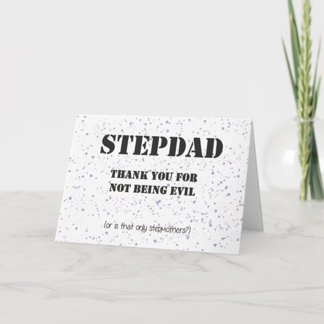 Tarjeta del día de padres para el padrastro (no (Anverso)