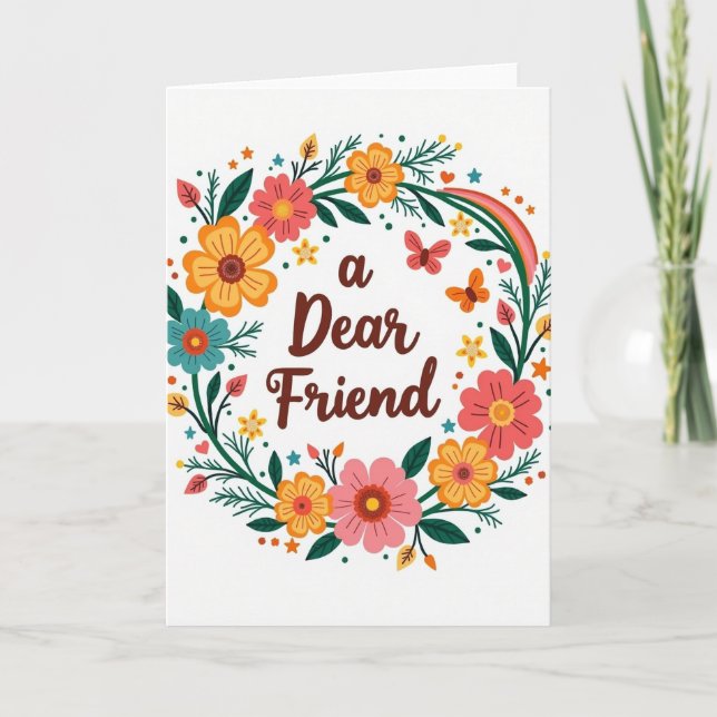 Tarjeta del Día de Querido Amigo Dulce (Anverso)