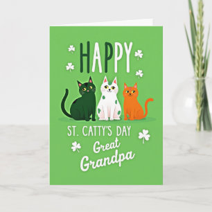 Tarjeta del día de San Catty del abuelo gato