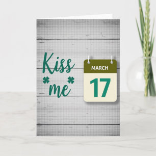 Tarjeta del Día de San Patricio: Bésame