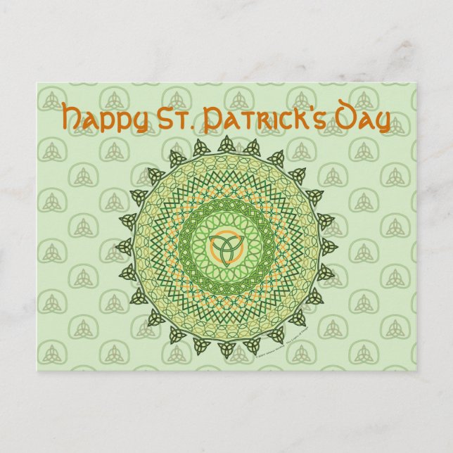 Tarjeta del día de San Patricio celta (Anverso)