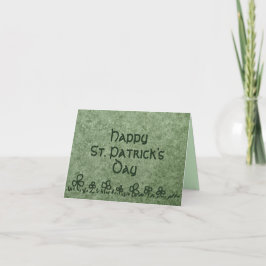 Tarjeta del Día de San Patricio con diseño de bord