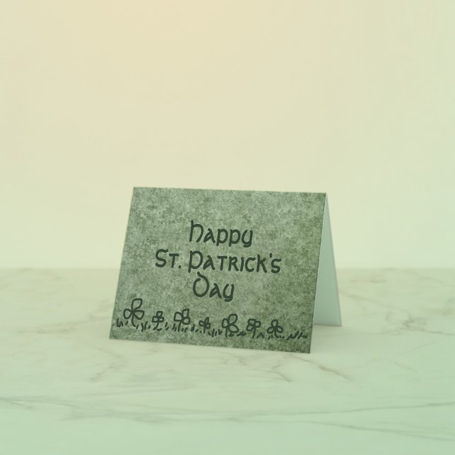 Tarjeta del Día de San Patricio con diseño de bord (Subido por el creador)