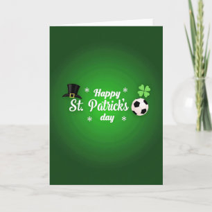 Tarjeta del día de San Patricio con gradiente verd