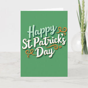 Tarjeta del Día de San Patricio con Nudo Verde
