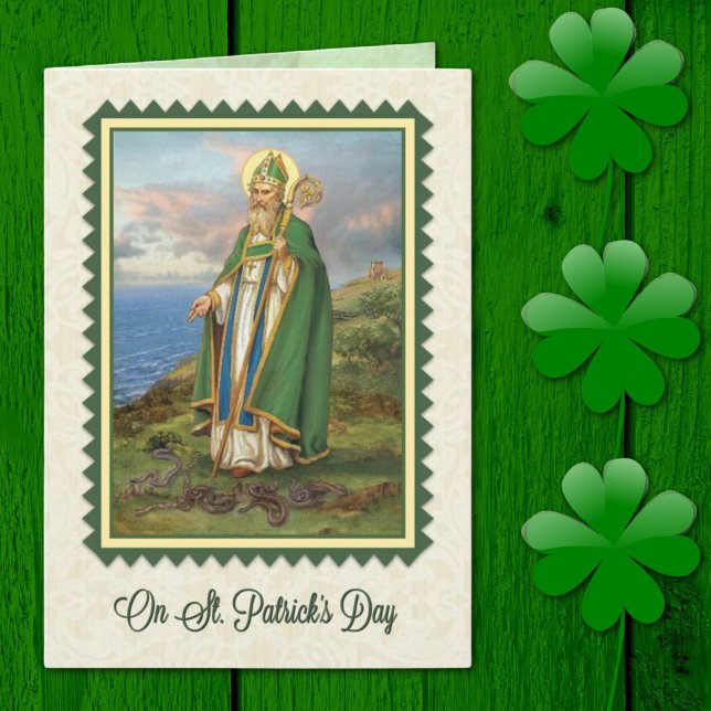 Tarjeta del Día de San Patricio con oración y vers (Subido por el creador)
