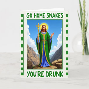 Tarjeta del Día de San Patricio con rayas verdes