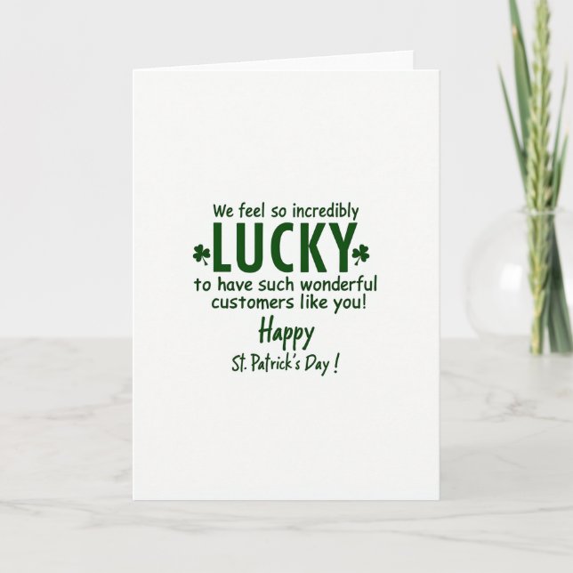 Tarjeta del Día de San Patricio con textura de bri (Anverso)