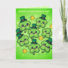 Tarjeta del Día de San Patricio de Clover Cutie