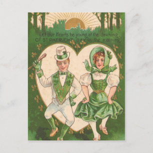 Tarjeta del Día de San Patricio de Corazones Irlan