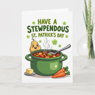 Tarjeta del Día de San Patricio de Estofado Redond