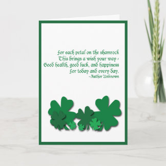 Tarjeta del Día de San Patricio de la Bendición de