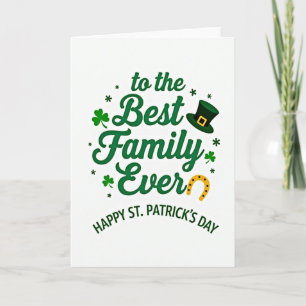 Tarjeta del Día de San Patricio de la Familia Verd