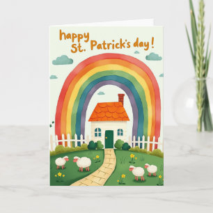 Tarjeta del Día de San Patricio de Rainbow Cottage