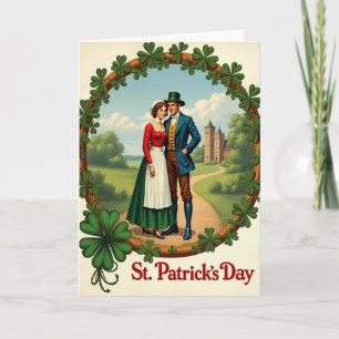 Tarjeta del Día de San Patricio de Romance Irlandé