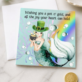 Tarjeta del día de San Patricio de Sirena y Olla d