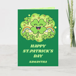 Tarjeta del Día de San Patricio de Suerte y Risa