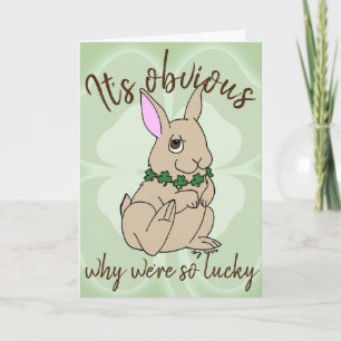 Tarjeta del Día de San Patricio del conejo Lucky B