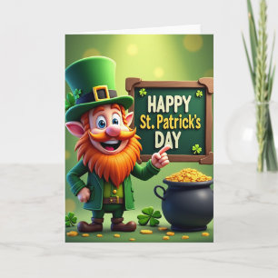 Tarjeta del Día de San Patricio del Duende Afortun