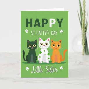 Tarjeta del Día de San Patricio del Gato de Lunare