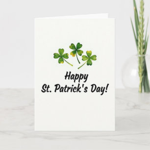 Tarjeta del día de San Patricio del trébol