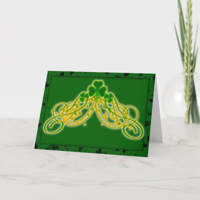 Tarjeta del Día de San Patricio en blanco (Anverso)